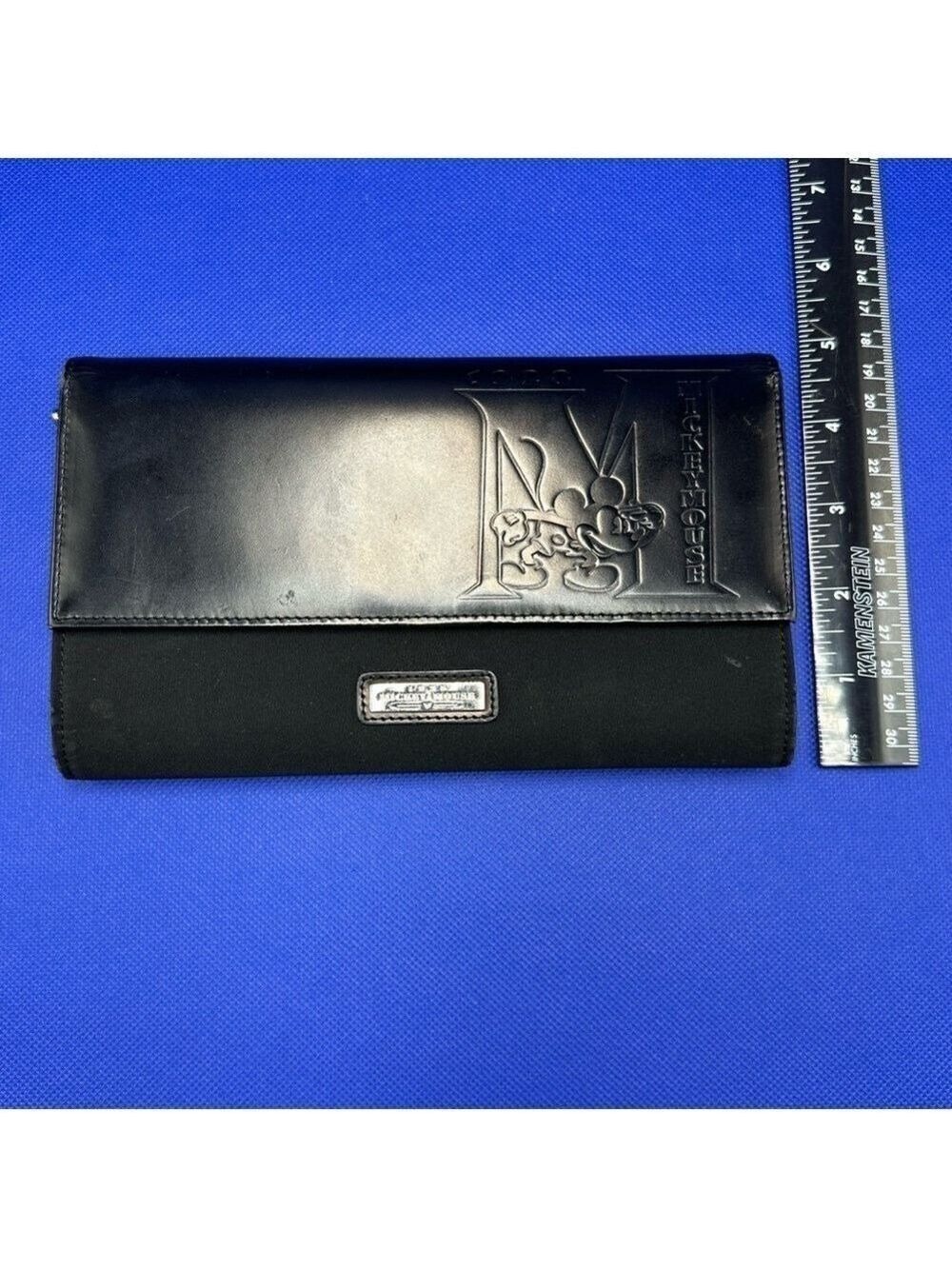 Vintage Disney Mickey Mouse 1928 Wallet Black with Mouse Ears Zipper - Picture 15 of 16